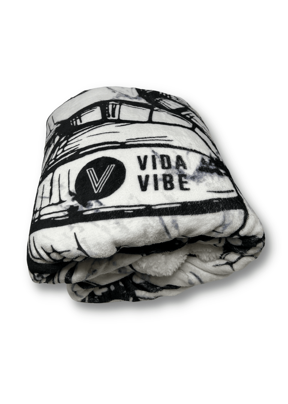 Volleyball Black & White Sherpa Blanket